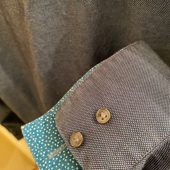 Ted Baker Endurance Men's Flip Cuff Dress Shirt Blue 17.5 34/35 - Picture 5 of 7